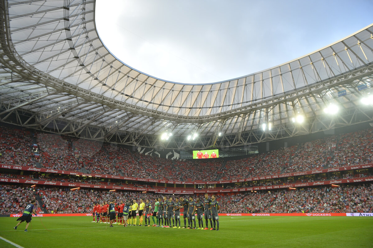 FOTO + VIDEO Athletic Bilbao - Dinamo // Vulcanul roșu » Dinamoviștii joacă la Bilbao într-o atmosferă electrizantă. Nici PCH nu s-a lăsat mai prejos