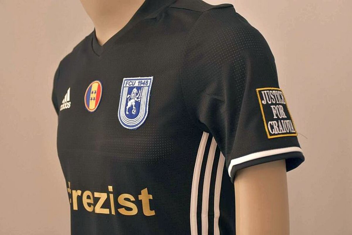 FOTO Ca la olteni, la nimeni! :) » CS U a ales Coloana Infinitului, Mititelu răspunde cu un slogan viral pe noile echipamente Adidas pentru Liga a 4-a: "Noul nostru motto"