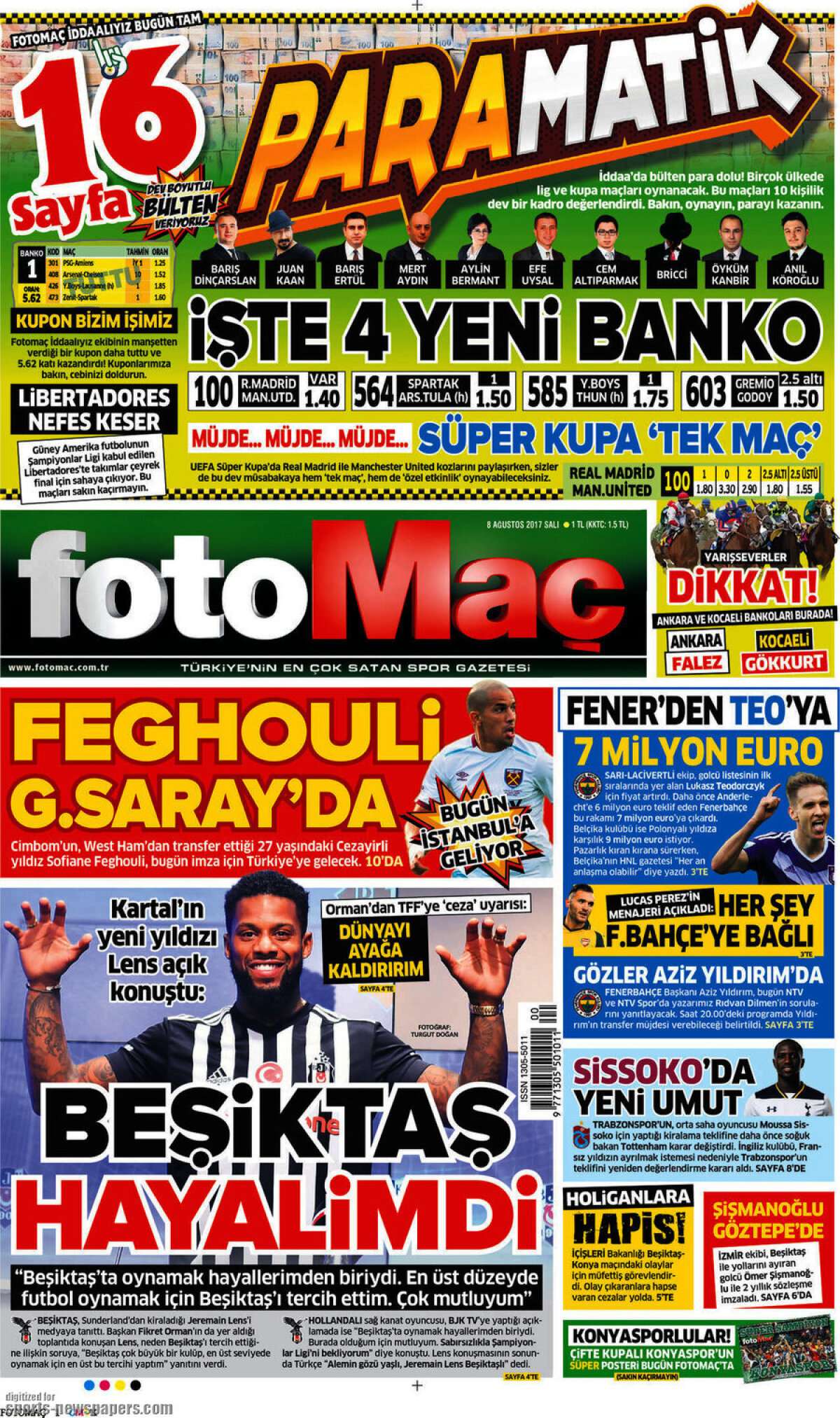 Ce scriu azi ziarele de sport din lume (8 august 2017)