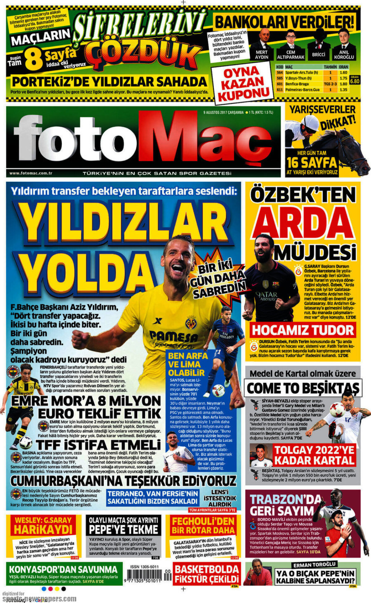 Ce scriu azi ziarele de sport din lume (9 august 2017)