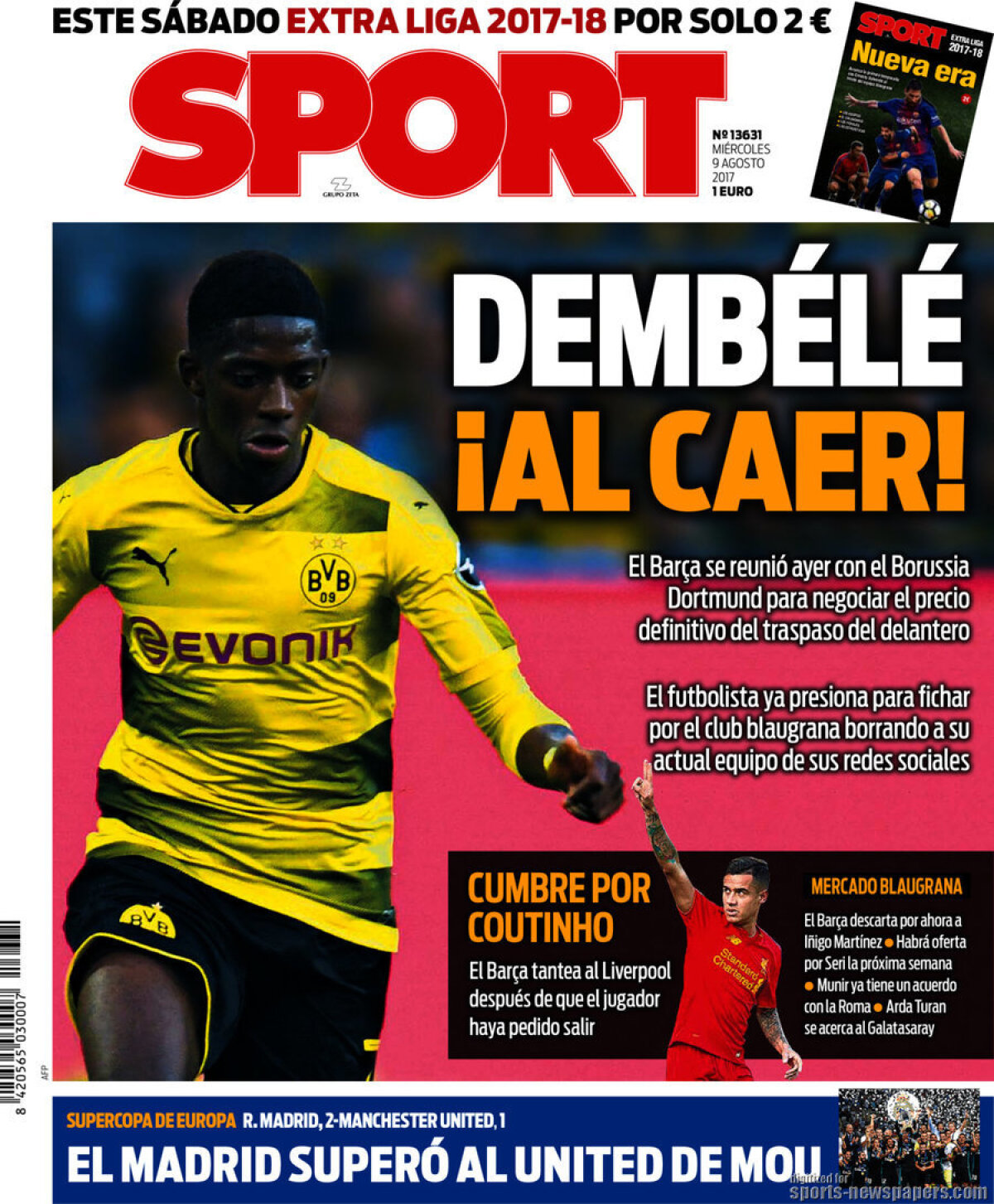 Ce scriu azi ziarele de sport din lume (9 august 2017)