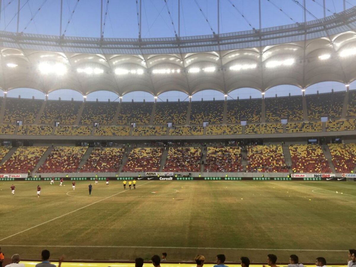 VIDEO+FOTO Cum să distrugi un gazon în două săptămâni » Suprafața de joc de pe Arena Națională arată jalnic cu 11 zile înaintea meciului cu Sporting