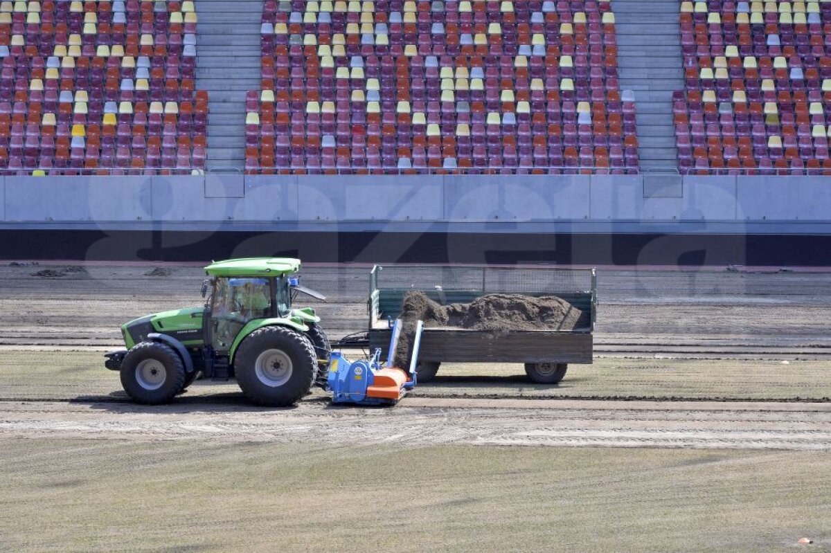 GALERIE FOTO A început înlocuirea gazonului de pe Arena Națională: "Va fi cel mai ieftin din istorie"