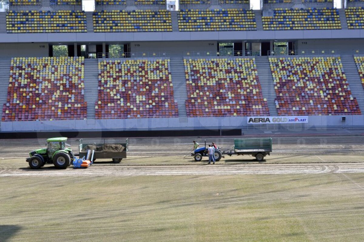 GALERIE FOTO A început înlocuirea gazonului de pe Arena Națională: "Va fi cel mai ieftin din istorie"