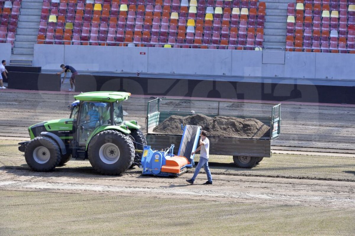 GALERIE FOTO A început înlocuirea gazonului de pe Arena Națională: "Va fi cel mai ieftin din istorie"