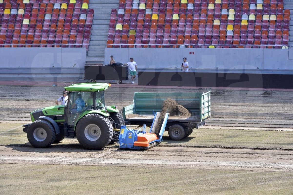 GALERIE FOTO A început înlocuirea gazonului de pe Arena Națională: "Va fi cel mai ieftin din istorie"