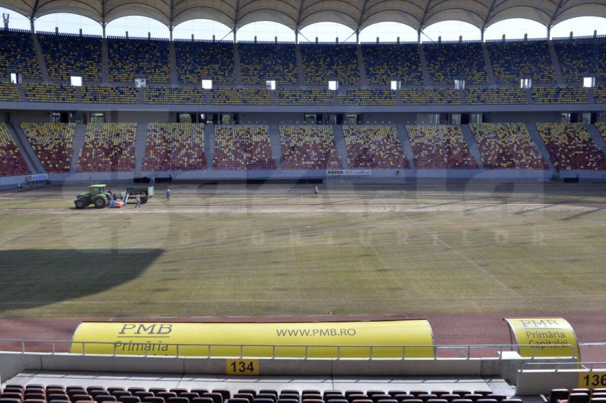 GALERIE FOTO A început înlocuirea gazonului de pe Arena Națională: "Va fi cel mai ieftin din istorie"