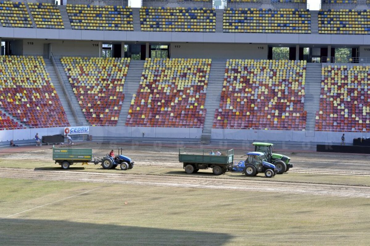 GALERIE FOTO A început înlocuirea gazonului de pe Arena Națională: "Va fi cel mai ieftin din istorie"