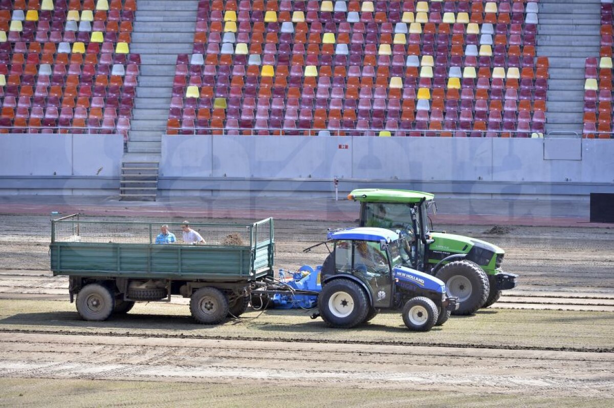 GALERIE FOTO A început înlocuirea gazonului de pe Arena Națională: "Va fi cel mai ieftin din istorie"