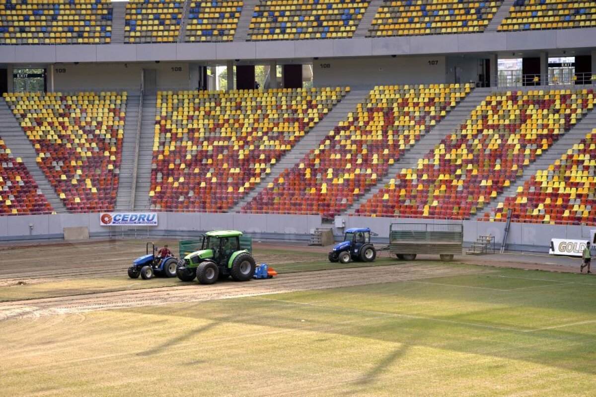 GALERIE FOTO A început înlocuirea gazonului de pe Arena Națională: "Va fi cel mai ieftin din istorie"