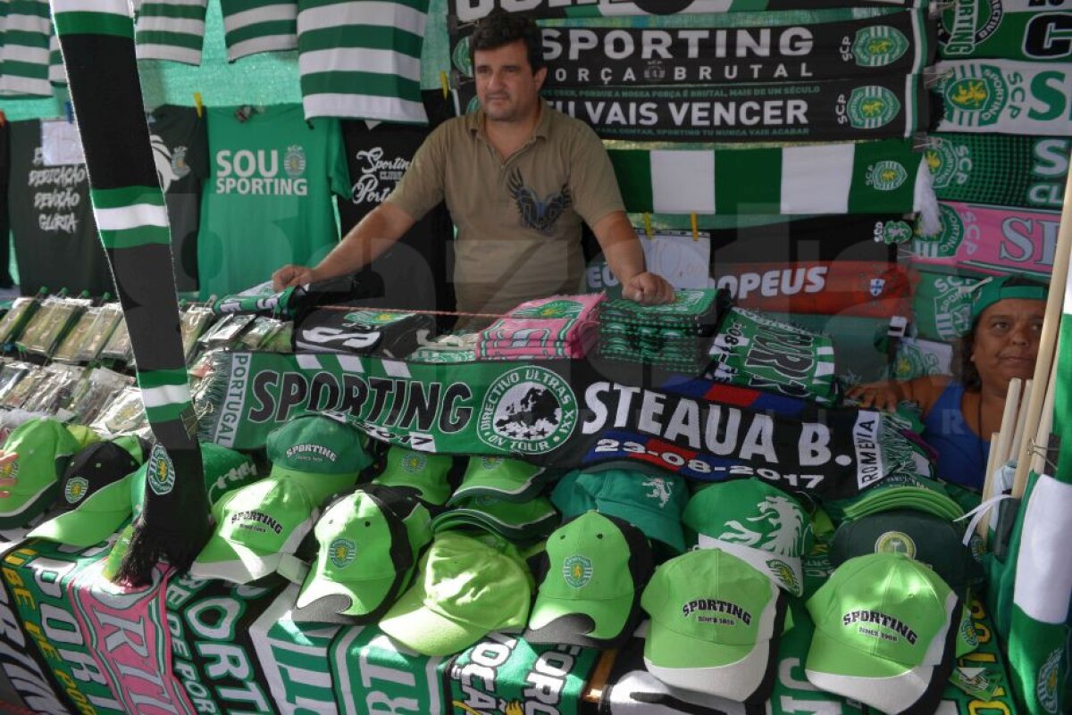 Corespondență din Portugalia //  FOTO Cu sufletul împărțit în vulcanul alb-verde » Atmosferă incendiară în Lisabona! Un fan a venit din New York pentru FCSB