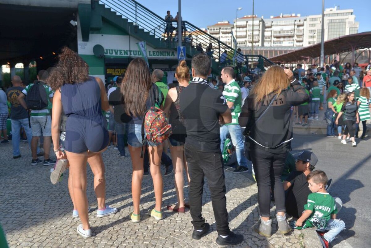 Corespondență din Portugalia //  FOTO Cu sufletul împărțit în vulcanul alb-verde » Atmosferă incendiară în Lisabona! Un fan a venit din New York pentru FCSB