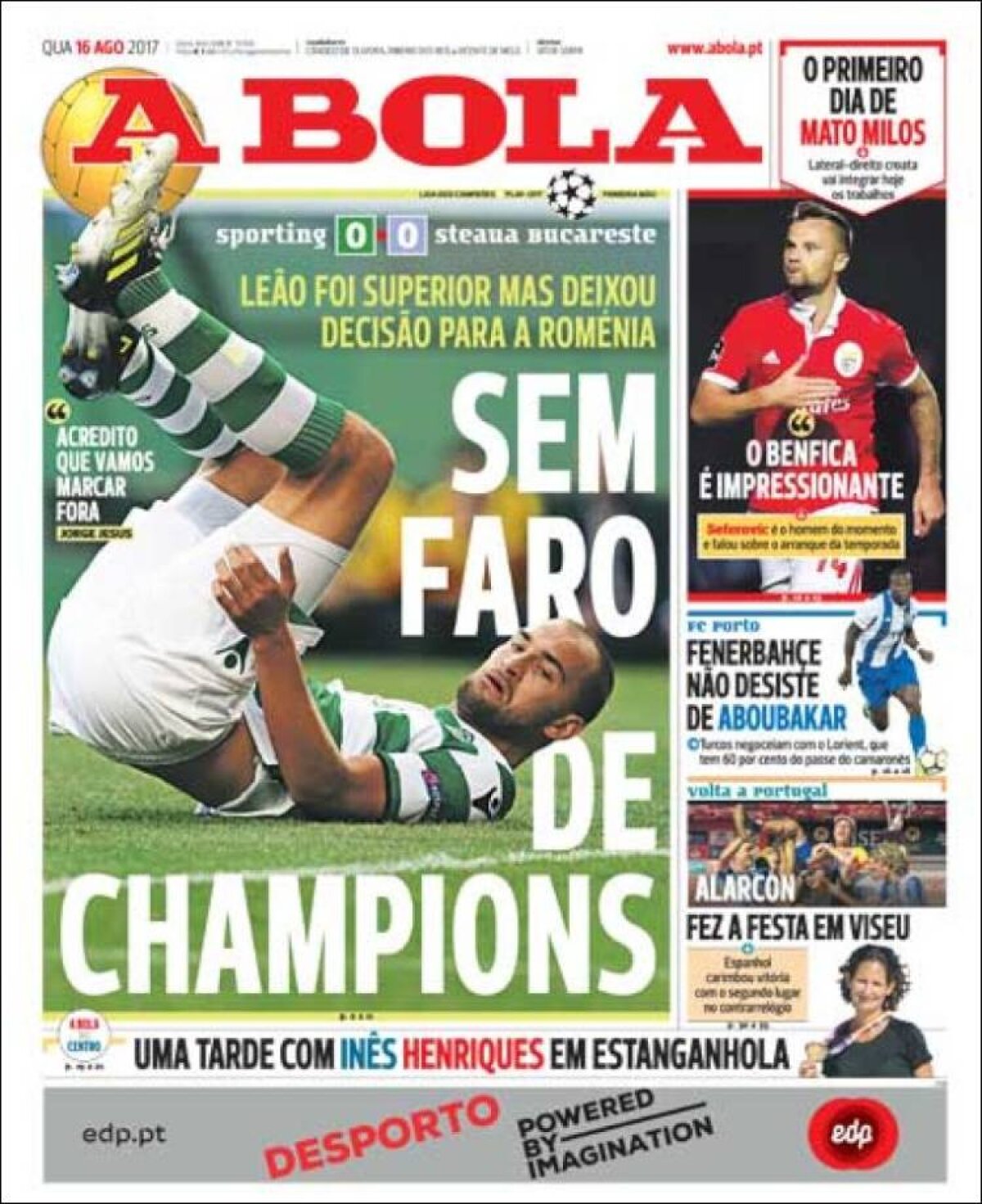 Ce scriu azi ziarele de sport din lume (16 august 2017)