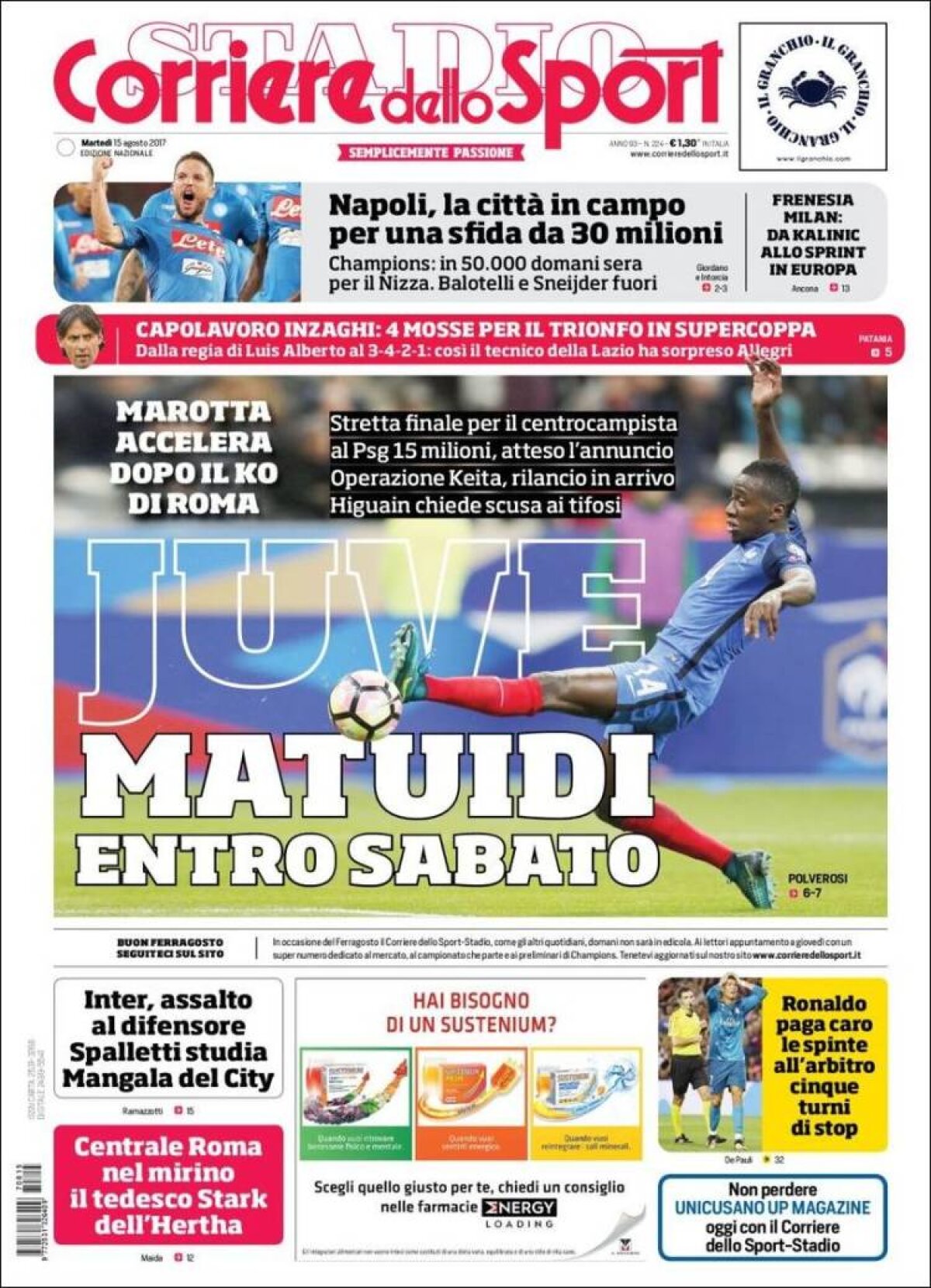 Ce scriu azi ziarele de sport din lume (16 august 2017)