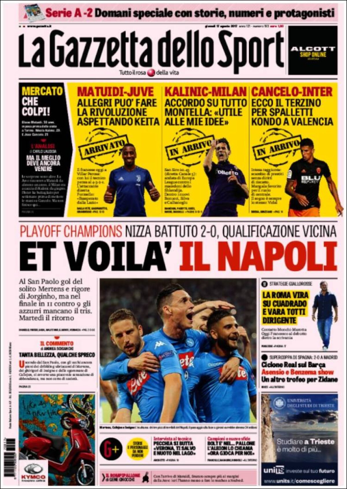 Ce scriu azi ziarele de sport din lume (17 august 2017)