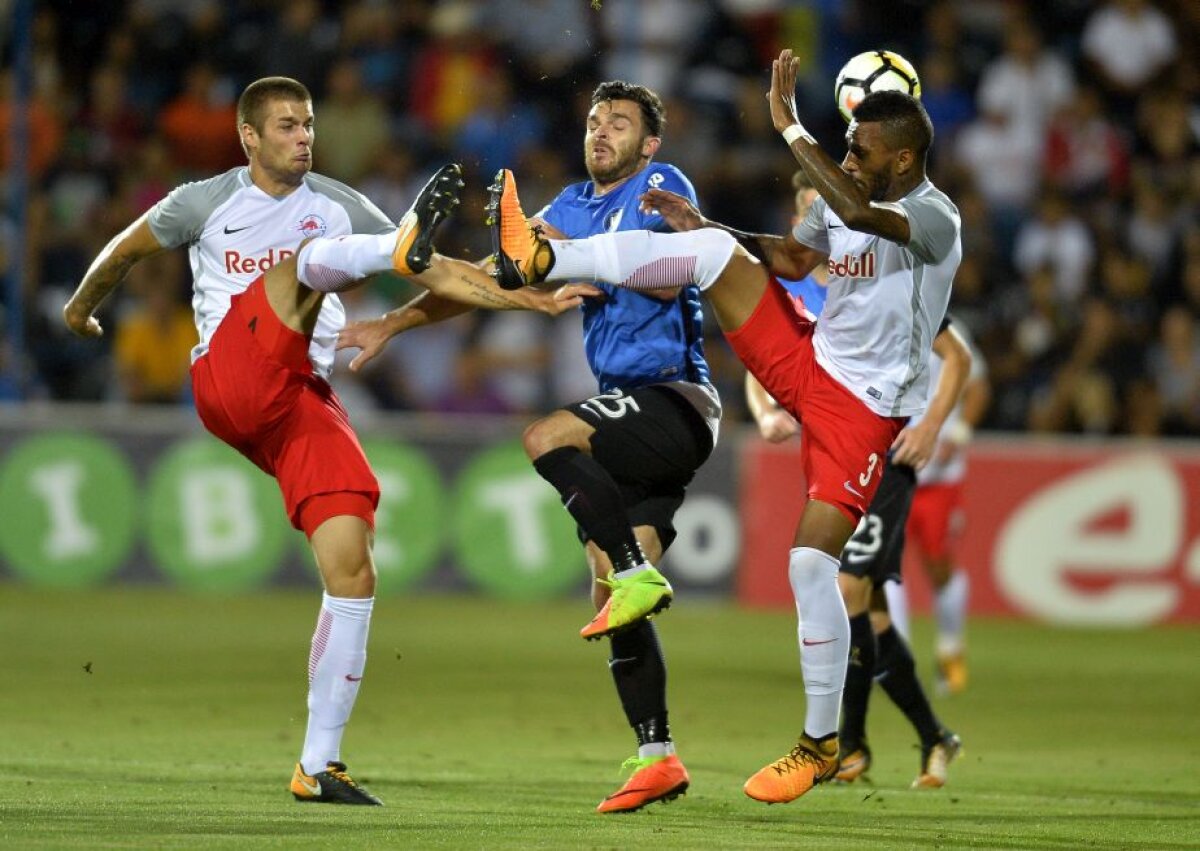VIDEO+FOTO Europa se vede tot mai greu! Înfrângere categorică pentru Viitorul în turul play-off-ului cu RB Salzburg, 1-3