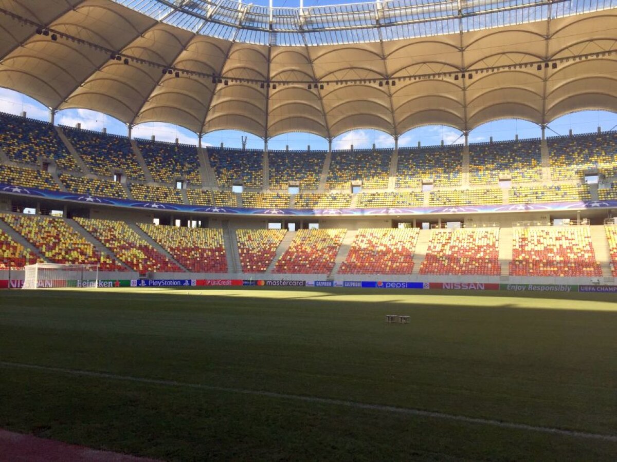VIDEO + FOTO FCSB - Sporting // Sporting, nevoită să ia o măsură ciudată din cauza gazonului de pe Arena Naţională 