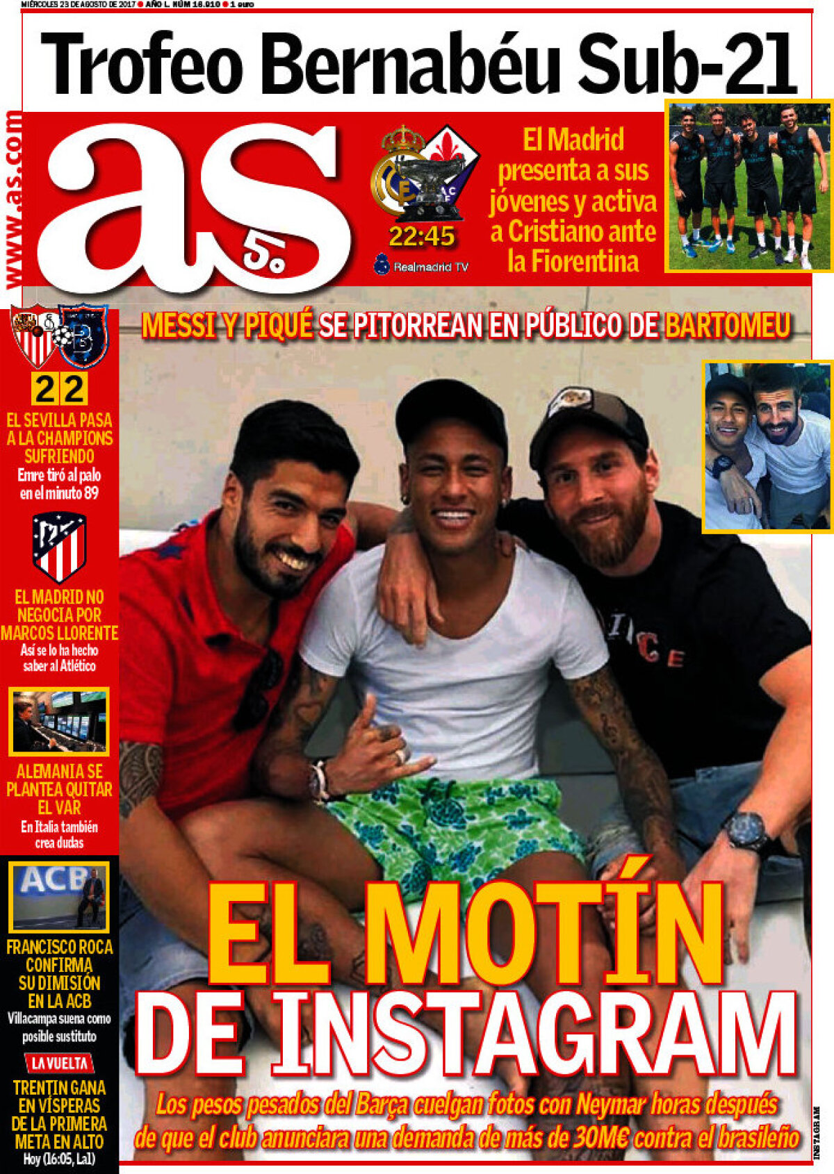 Ce scriu azi ziarele de sport din lume (23 august 2017)