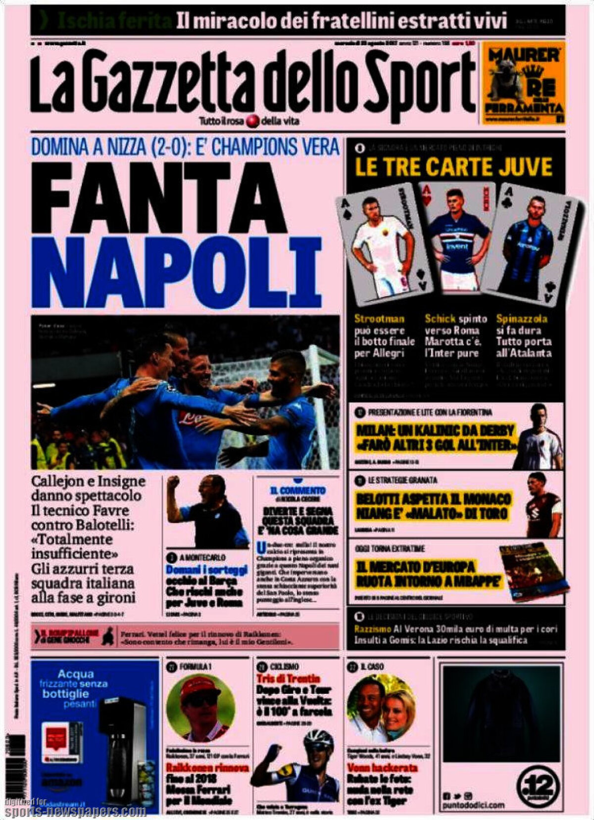 Ce scriu azi ziarele de sport din lume (23 august 2017)