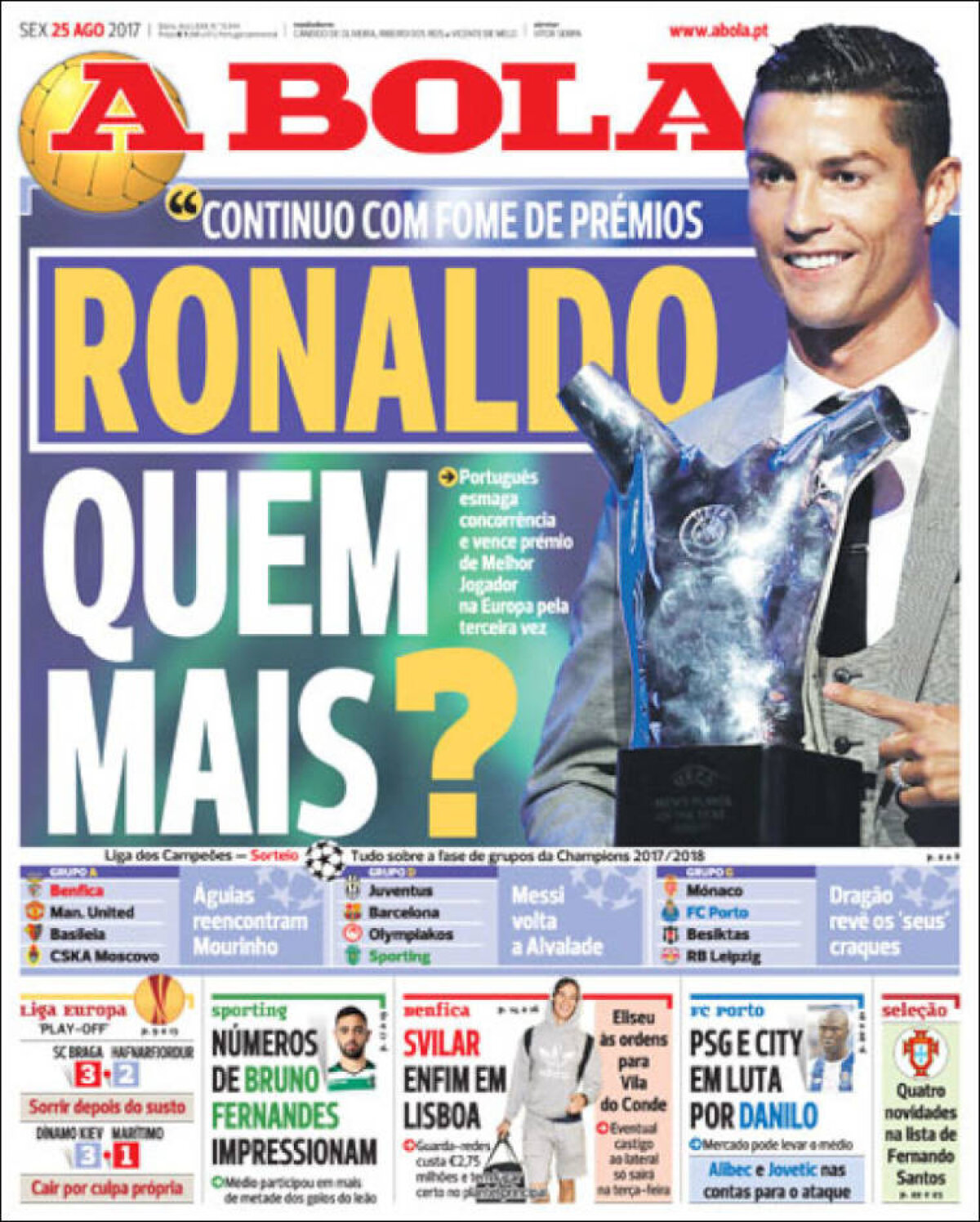 Ce scriu azi ziarele de sport din lume (25 august 2017)