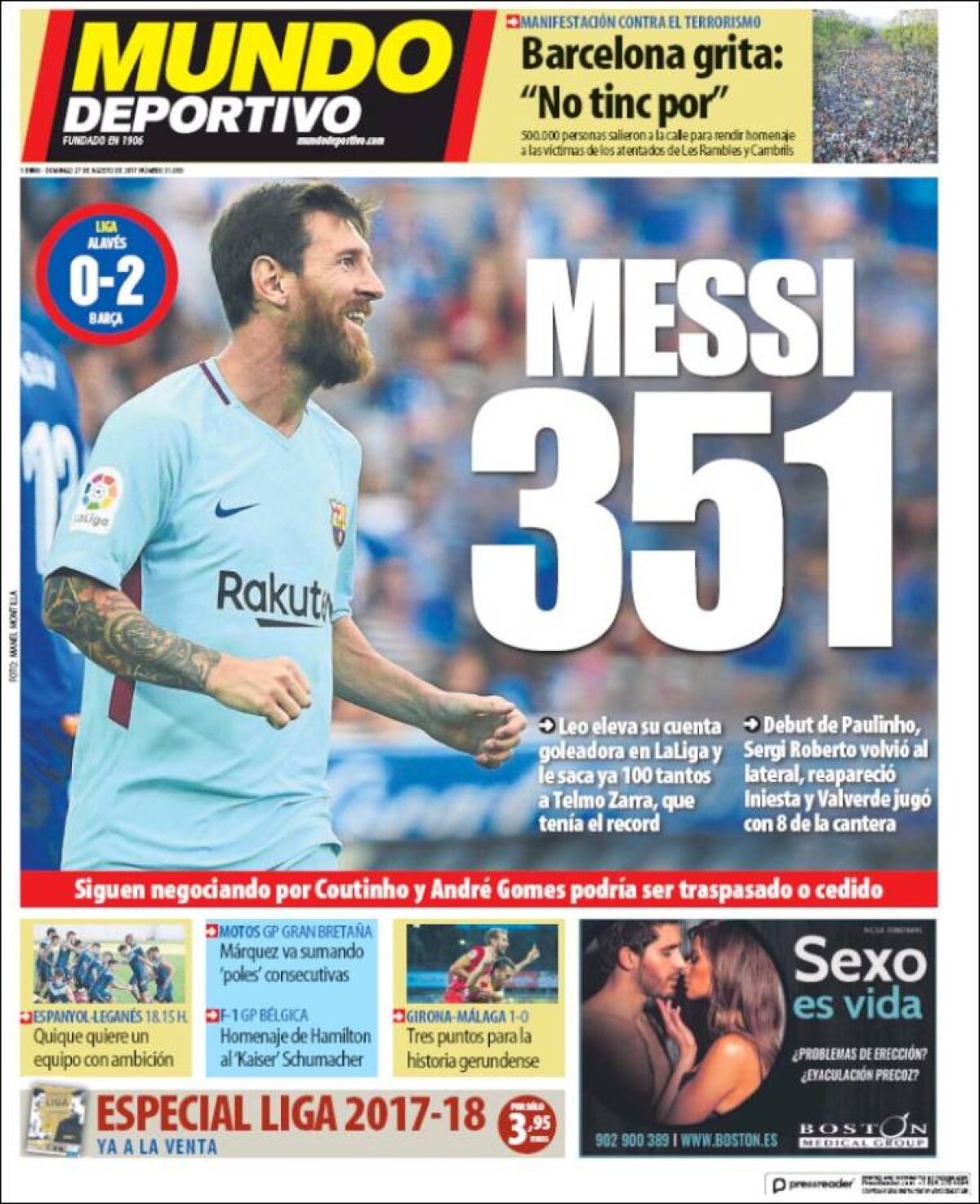 Ce scriu azi ziarele de sport din lume (27 august 2017)