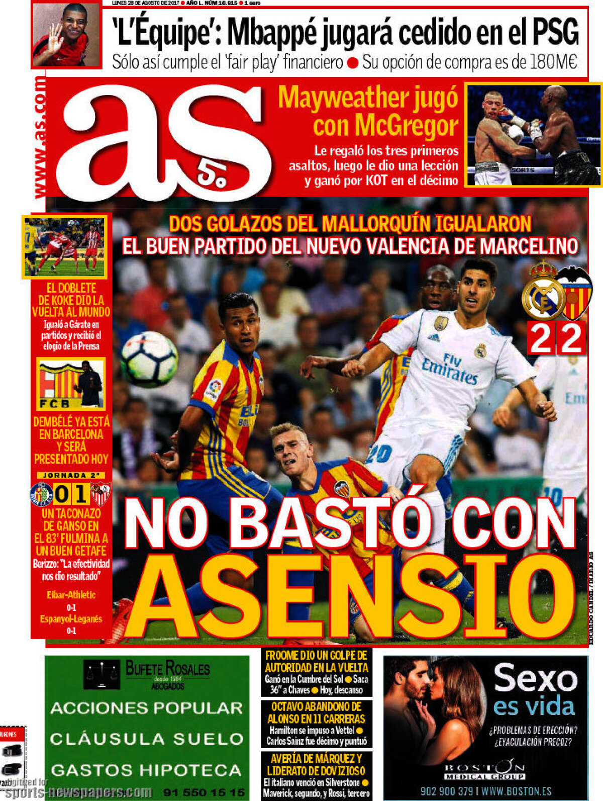 Ce scriu azi ziarele de sport din lume (28 august 2017)