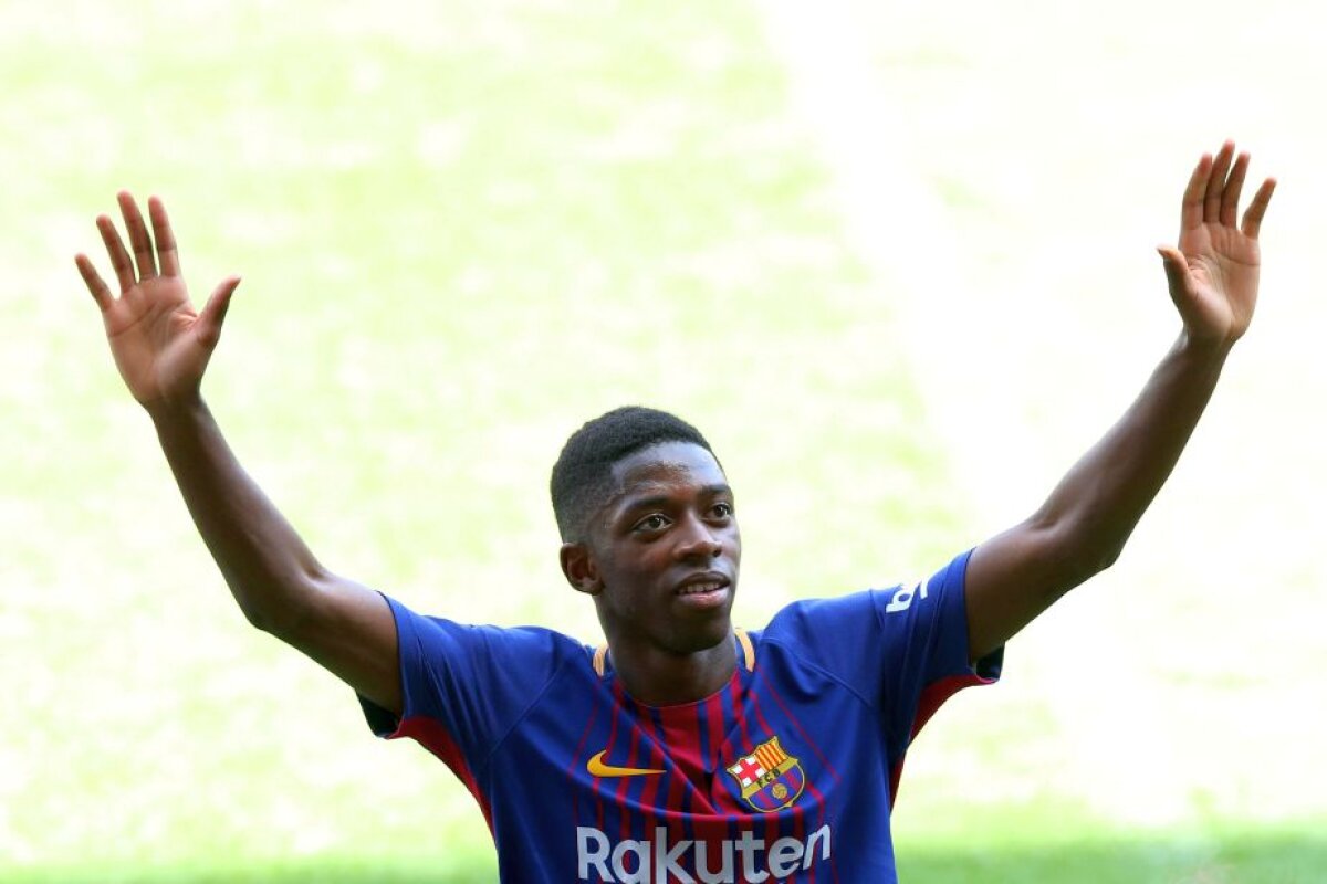 GALERIE FOTO » Ousmane Dembele, prezentat azi de Barcelona: "E un vis devenit realitate"