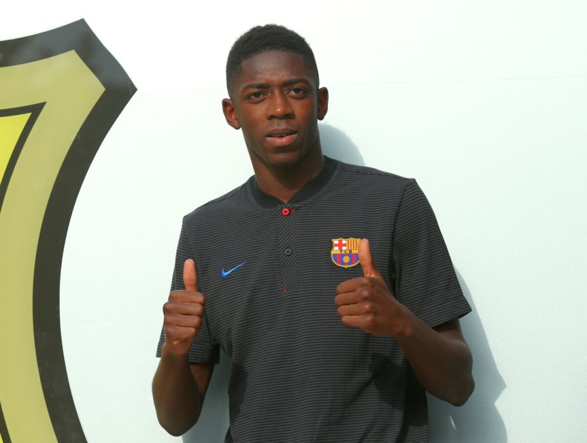 GALERIE FOTO » Ousmane Dembele, prezentat azi de Barcelona: "E un vis devenit realitate"