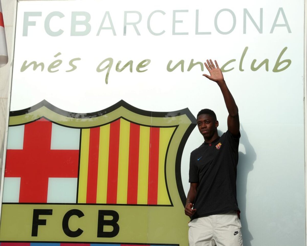 GALERIE FOTO » Ousmane Dembele, prezentat azi de Barcelona: "E un vis devenit realitate"