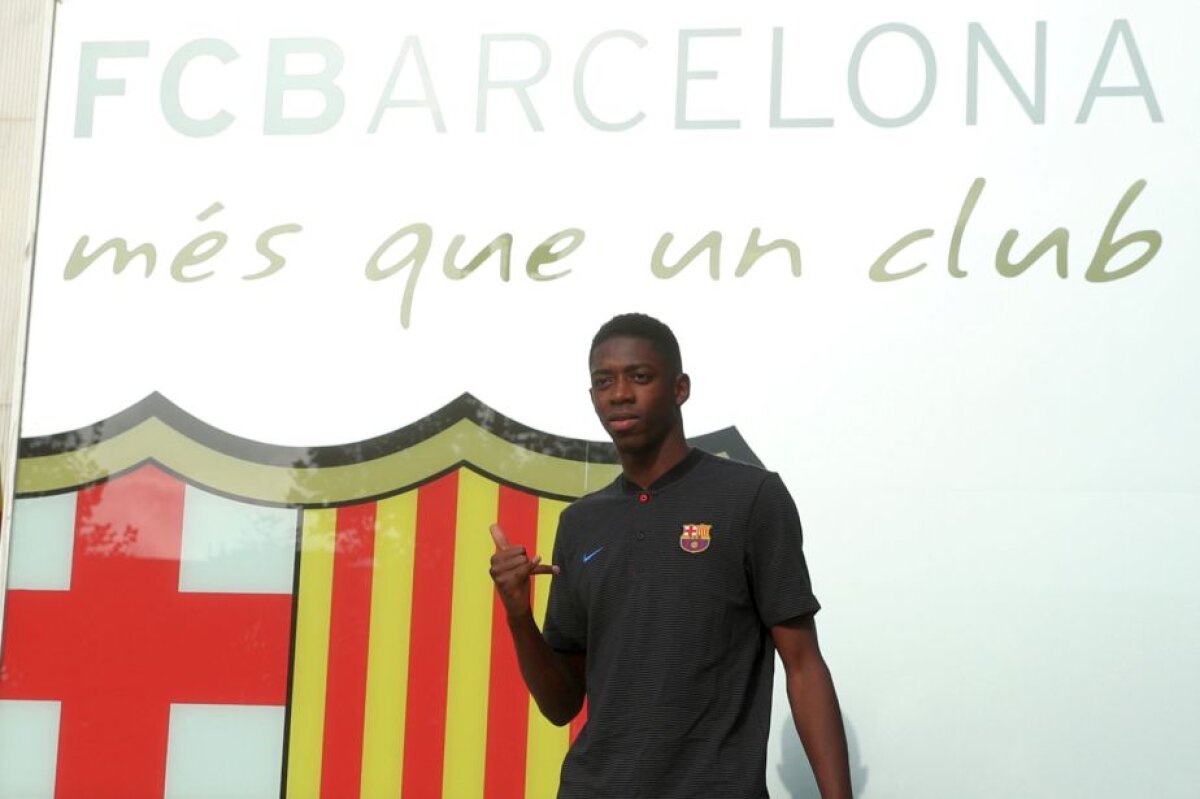 GALERIE FOTO » Ousmane Dembele, prezentat azi de Barcelona: "E un vis devenit realitate"