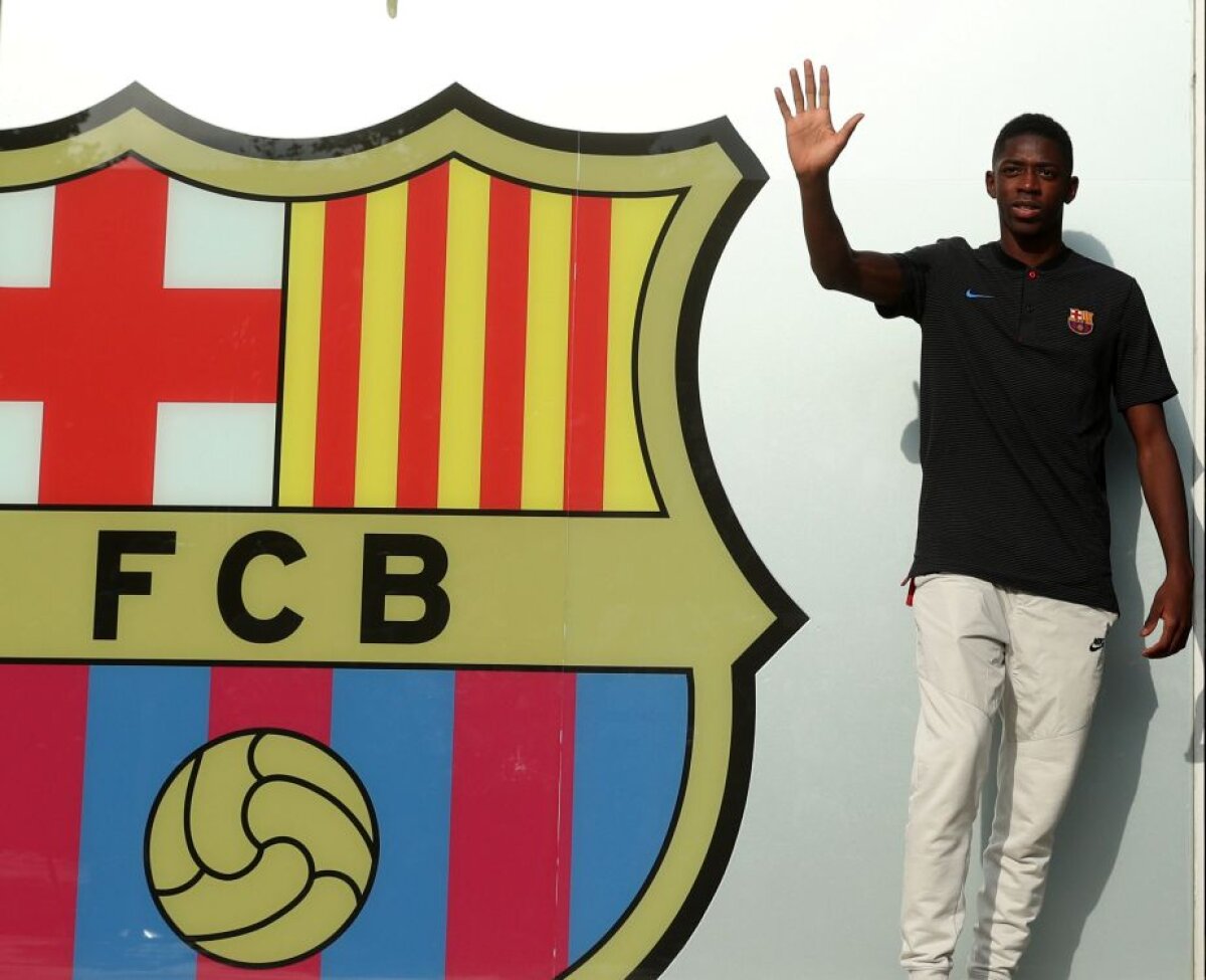 GALERIE FOTO » Ousmane Dembele, prezentat azi de Barcelona: "E un vis devenit realitate"