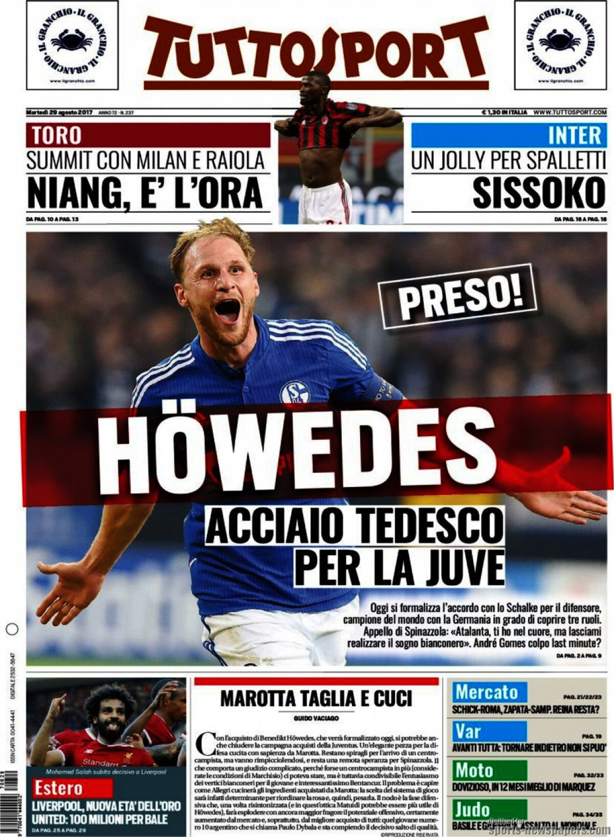 Ce scriu azi ziarele de sport din lume (29 august 2017)