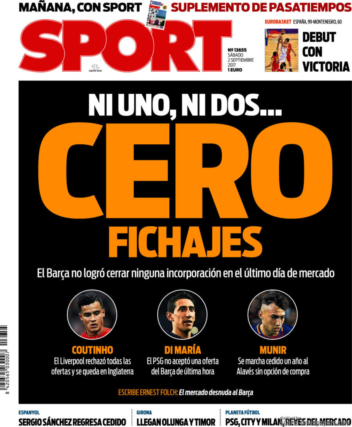 Ce scriu azi ziarele de sport din lume (2 septembrie 2017)