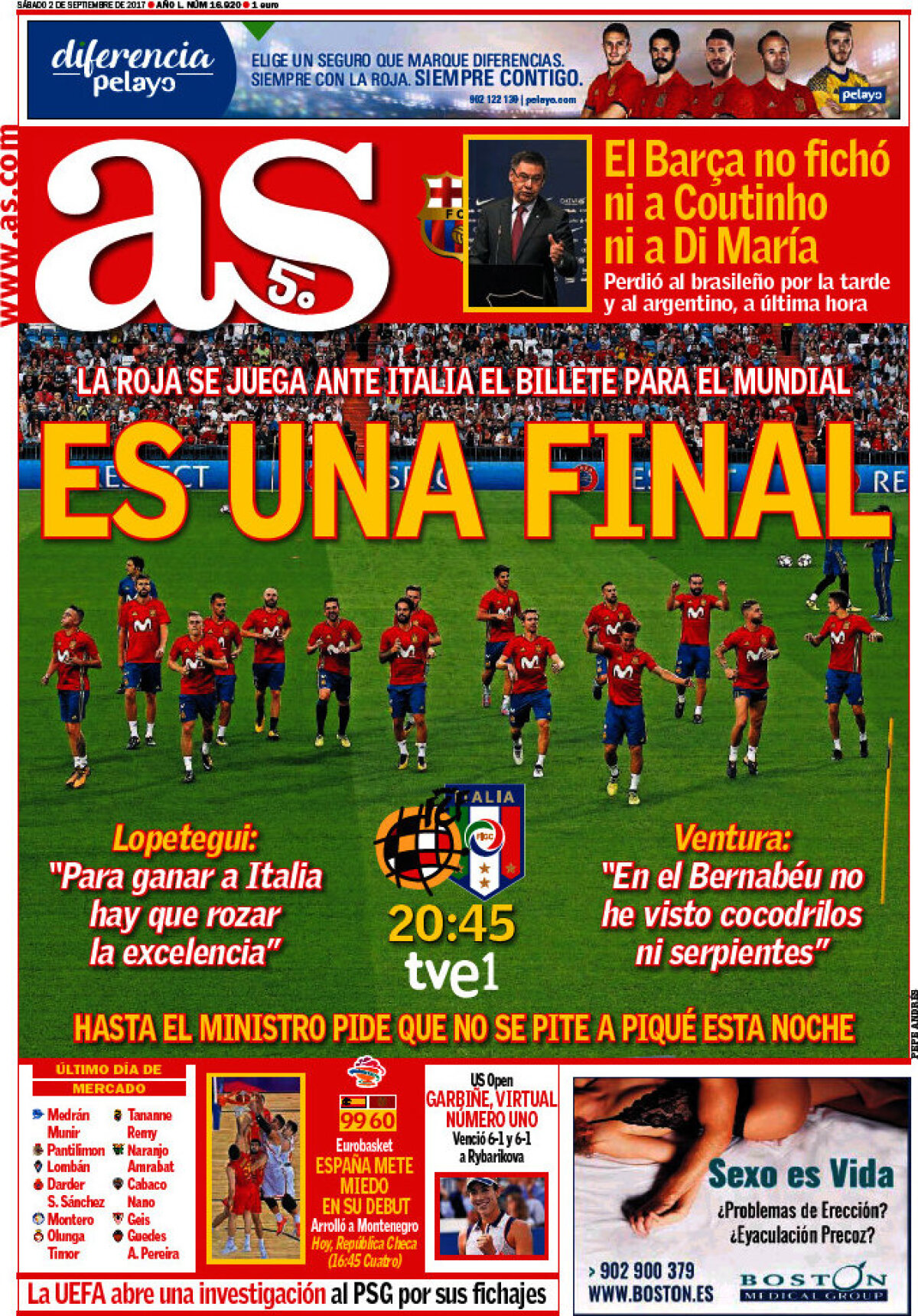 Ce scriu azi ziarele de sport din lume (2 septembrie 2017)