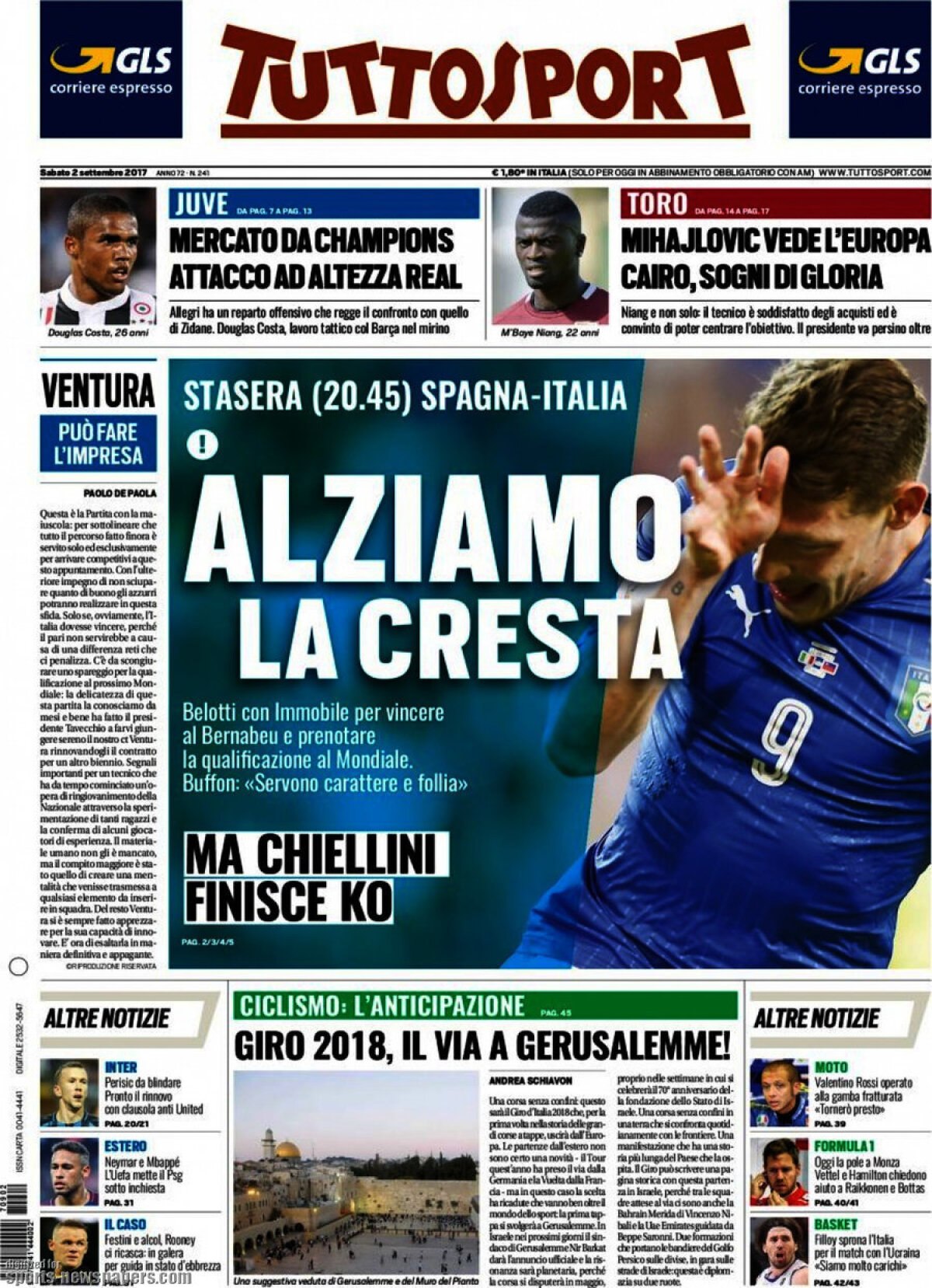 Ce scriu azi ziarele de sport din lume (2 septembrie 2017)