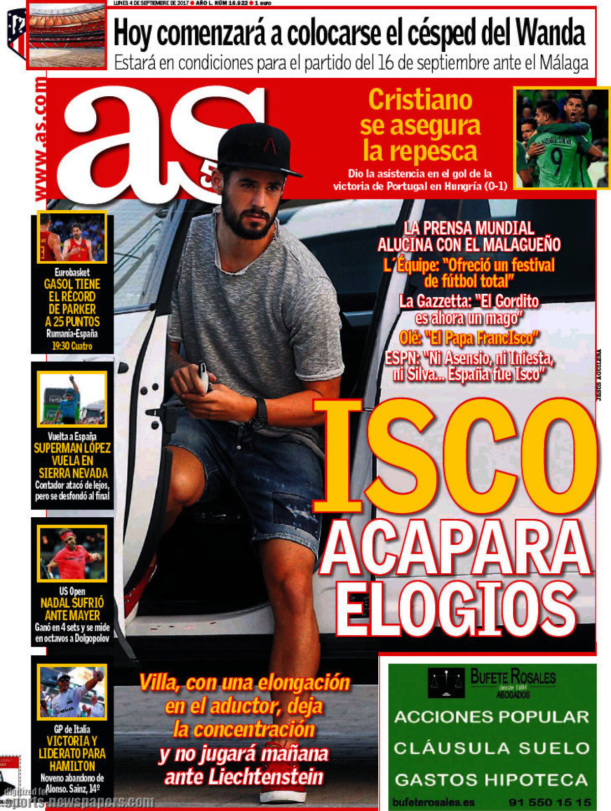 Ce scriu azi ziarele de sport din lume (04 septembrie 2017)