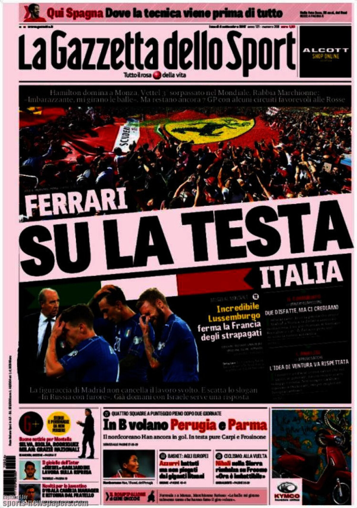 Ce scriu azi ziarele de sport din lume (04 septembrie 2017)