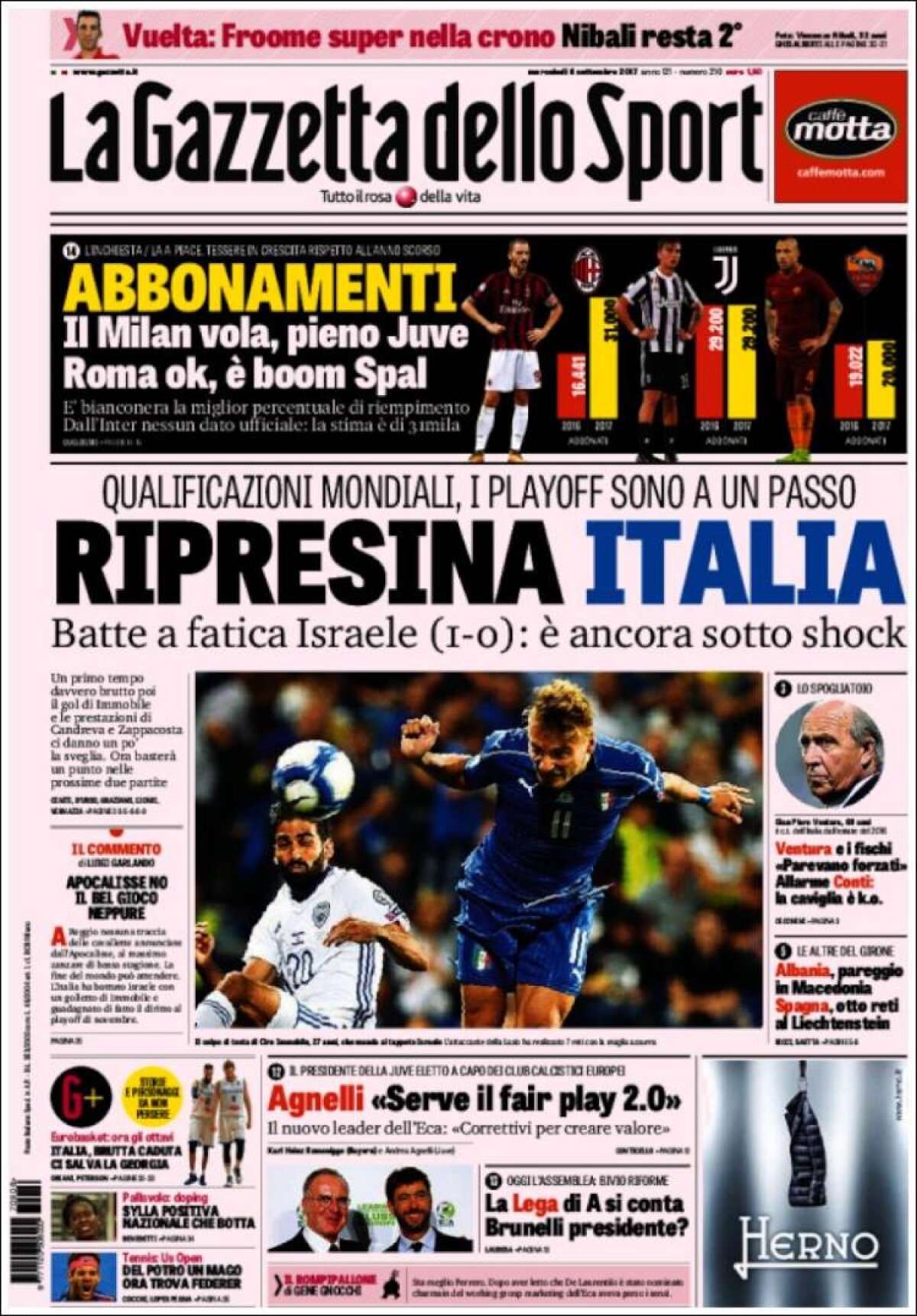 Ce scriu azi ziarele de sport din lume (6 septembrie 2017)