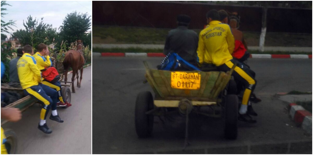 FOTO Imaginile începutului de sezon! Fotbaliștii din orașul lui Burleanu au plecat CU CĂRUȚA de la stadion după meciul de Liga a 3-a