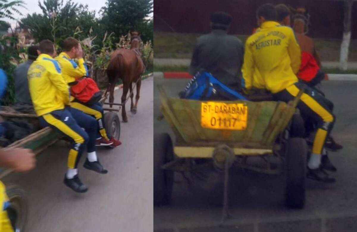 FOTO Imaginile începutului de sezon! Fotbaliștii din orașul lui Burleanu au plecat CU CĂRUȚA de la stadion după meciul de Liga a 3-a
