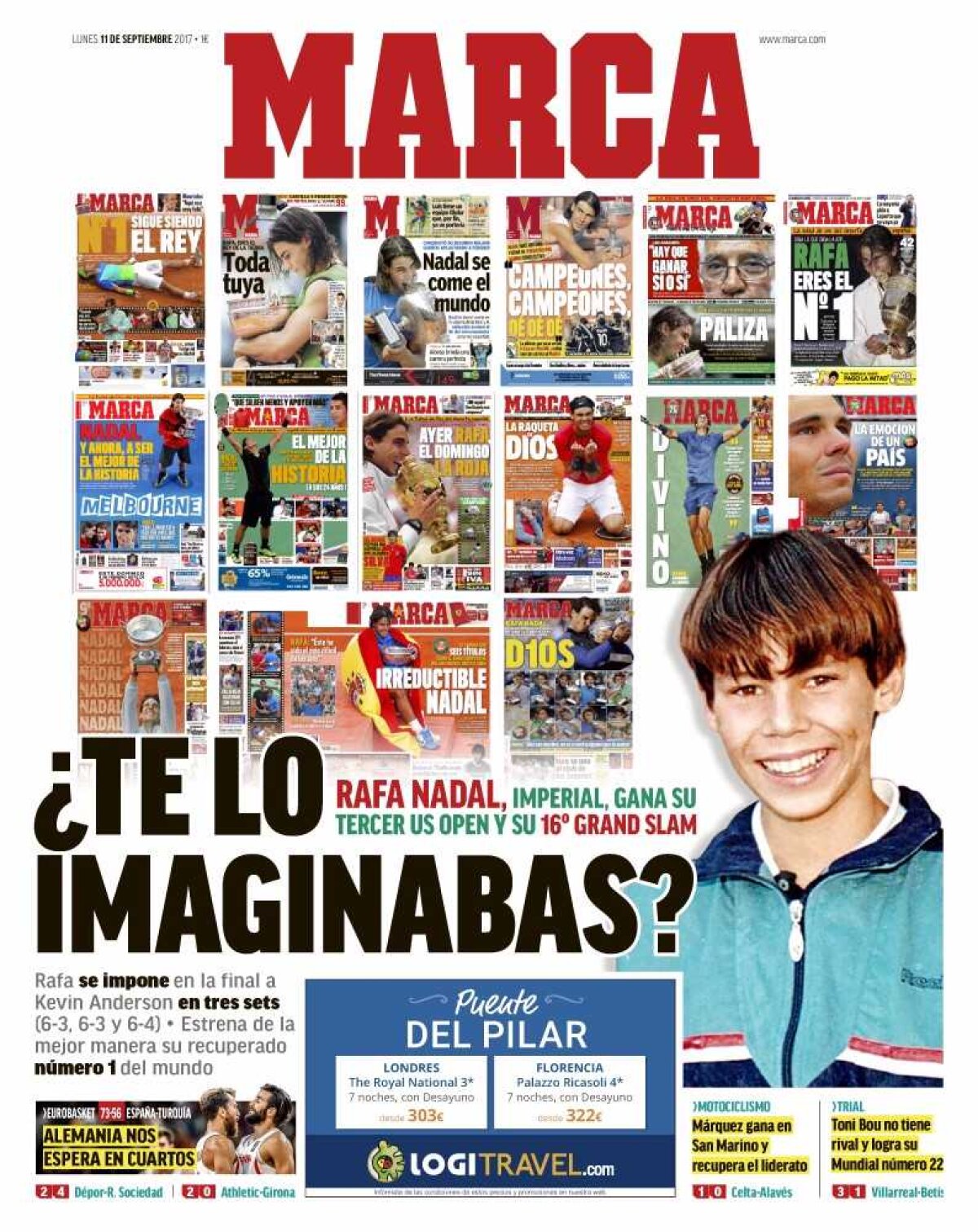 FOTO 2017 de vis pentru Nadal » S-a impus la US Open și a ajuns la 16 turnee de Mare Șlem câștigate în carieră!