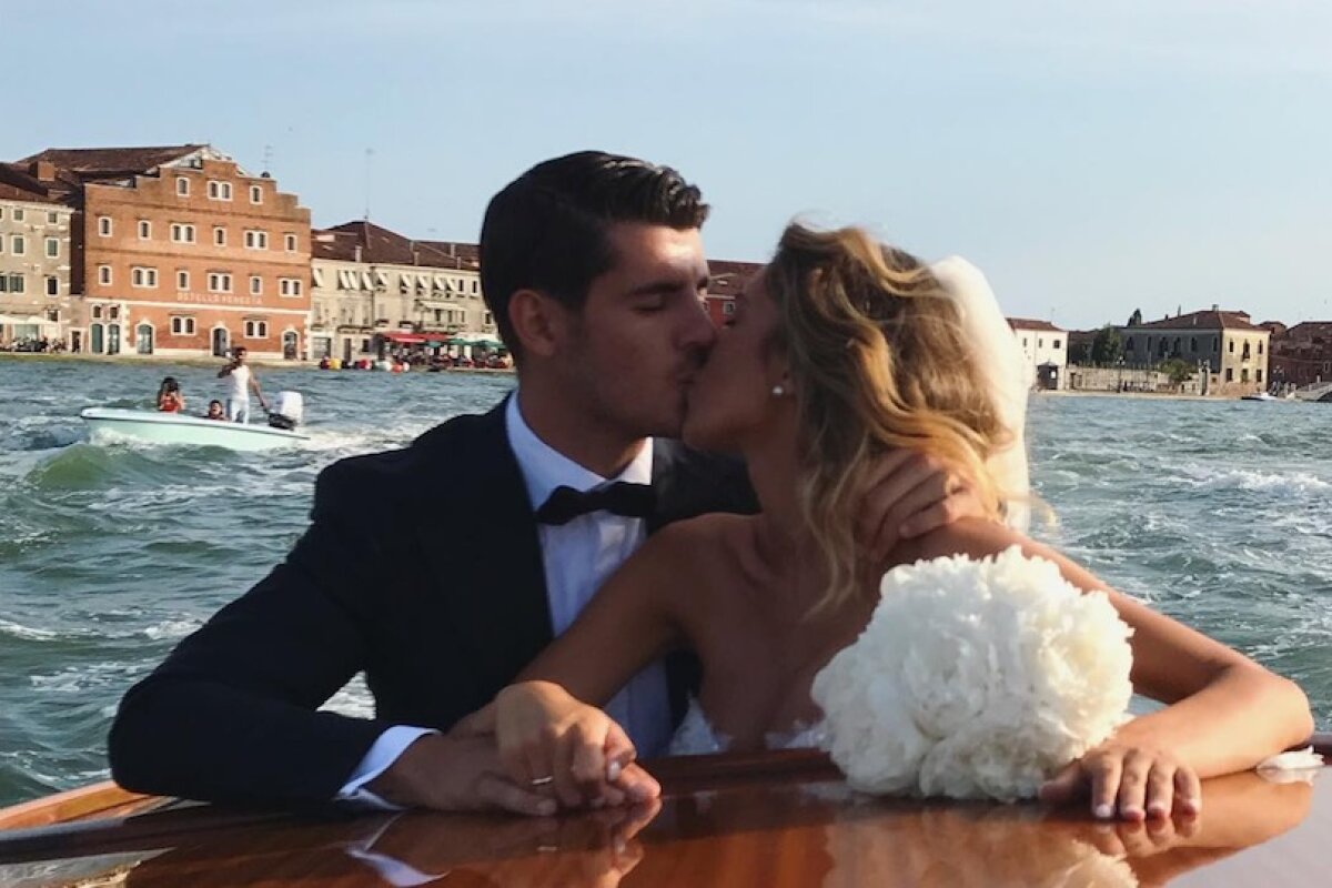 FOTO O familie de vis » Morata înscrie, soția seduce pe covorul roșu!