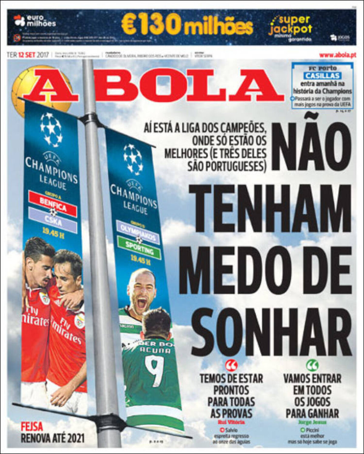 Ce scriu azi ziarele de sport din lume (12 septembrie 2017)