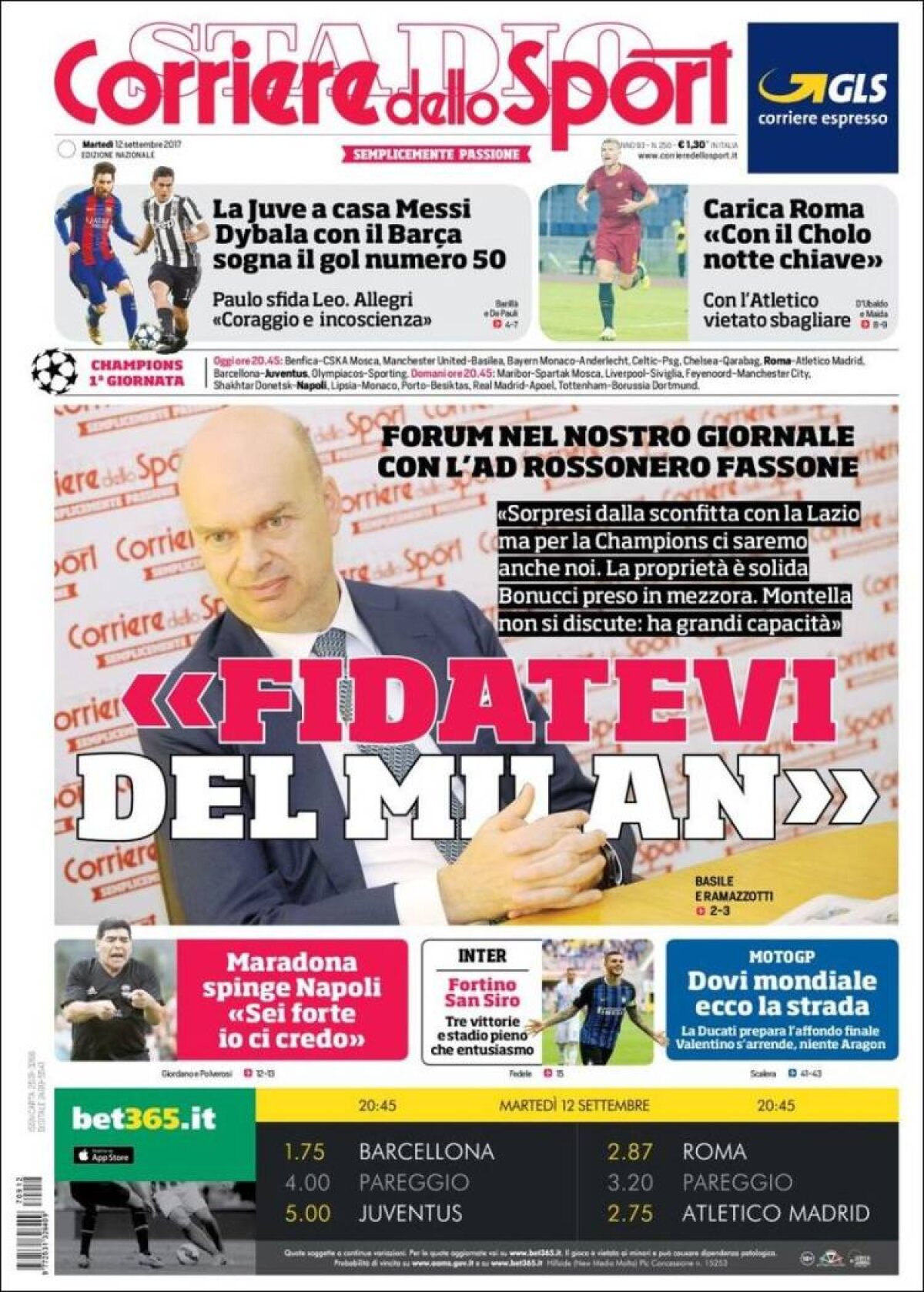 Ce scriu azi ziarele de sport din lume (12 septembrie 2017)