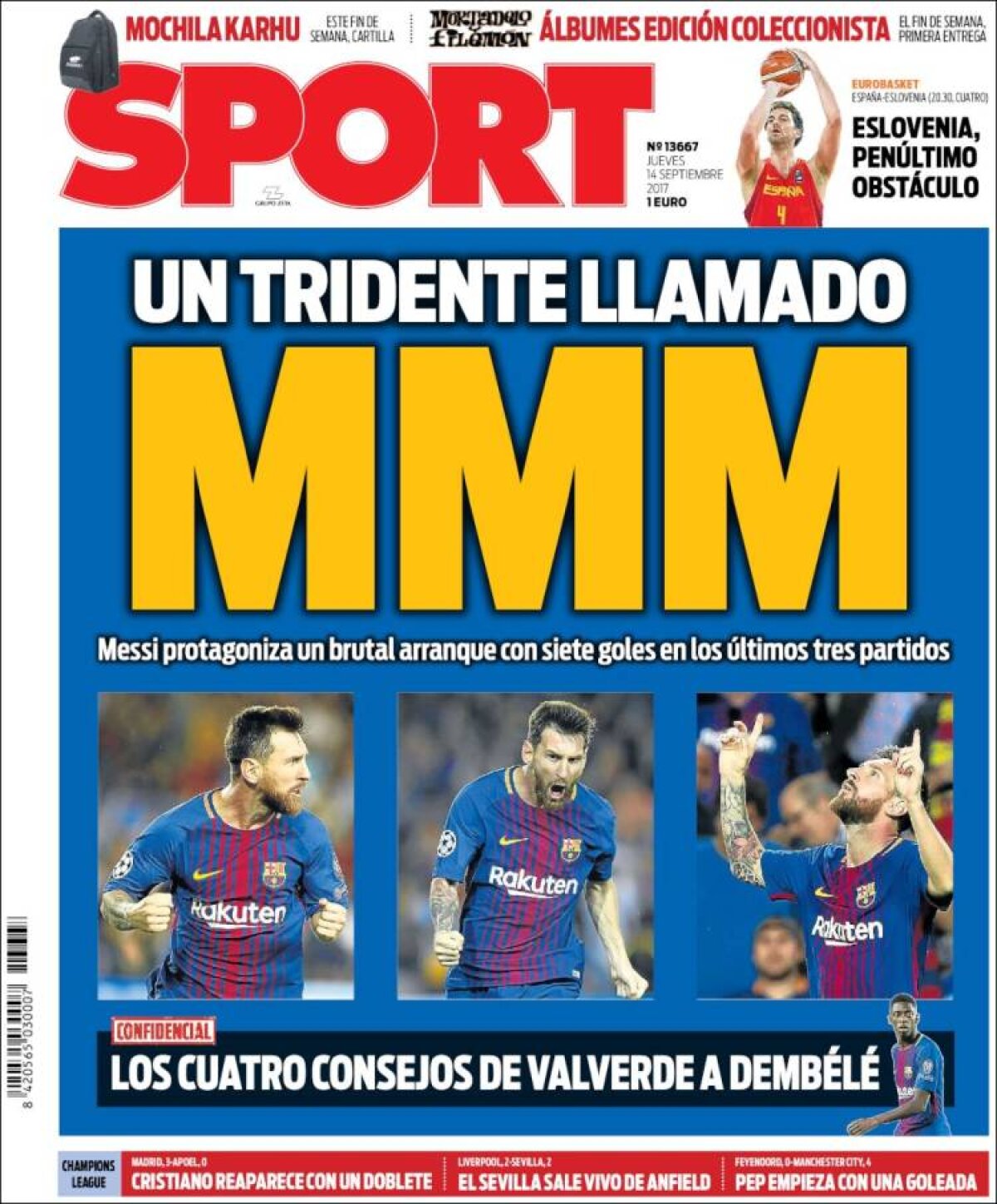 Ce scriu azi ziarele de sport din lume (14 septembrie 2017)