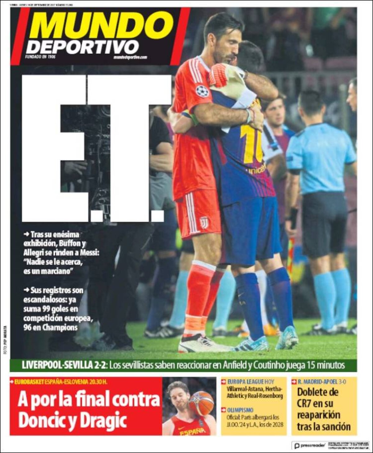 Ce scriu azi ziarele de sport din lume (14 septembrie 2017)