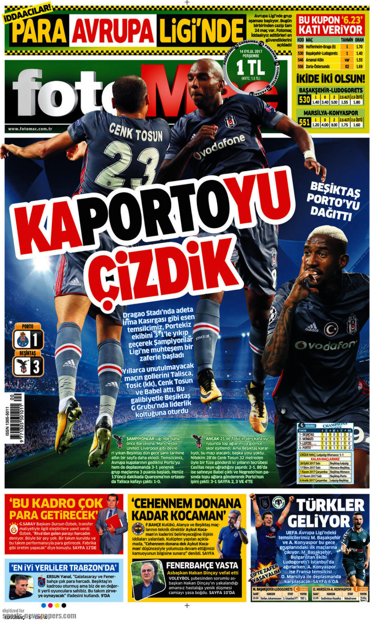 Ce scriu azi ziarele de sport din lume (14 septembrie 2017)