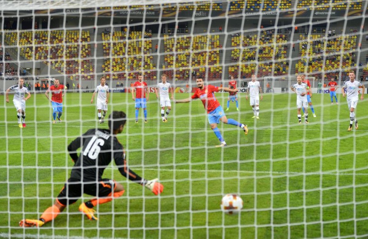 GALERIE FOTO Penalty eronat primit de FCSB » Budescu a deschis scorul dintr-un "11 metri" inexistent