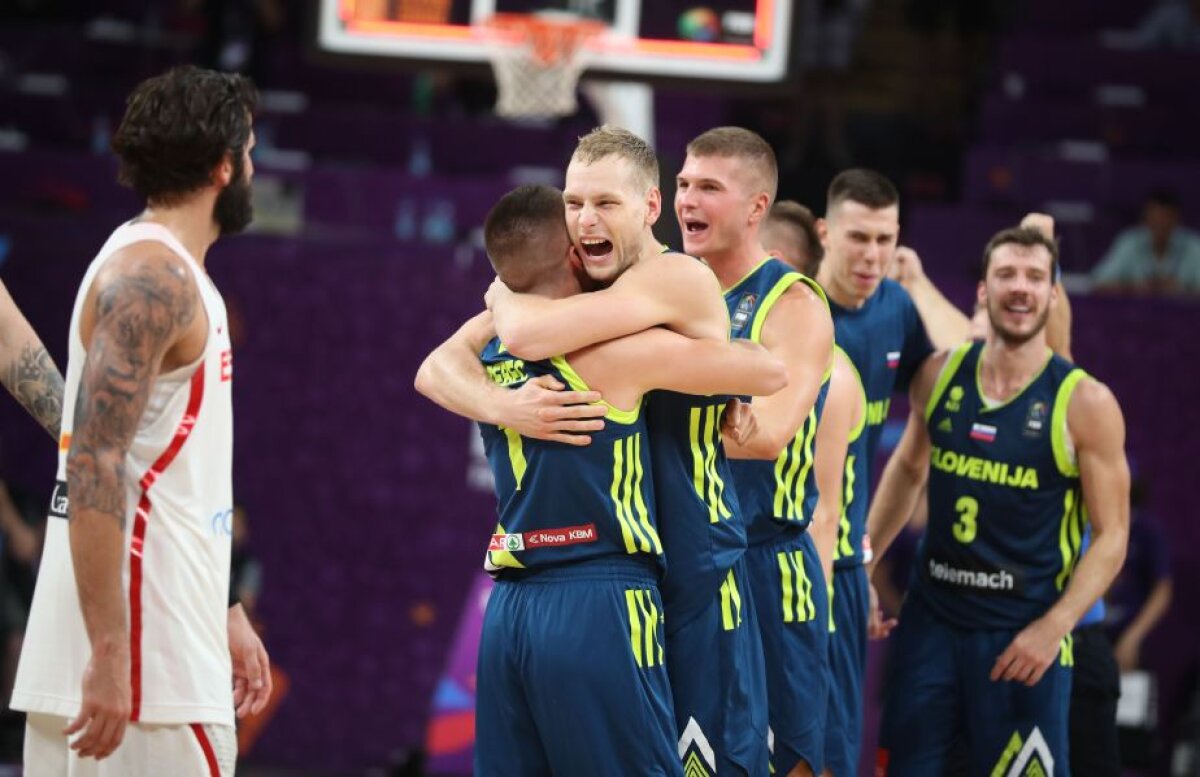 VIDEO + FOTO Spania, marea favorită a Europeanului de Baschet, umilită de Slovenia în semifinale