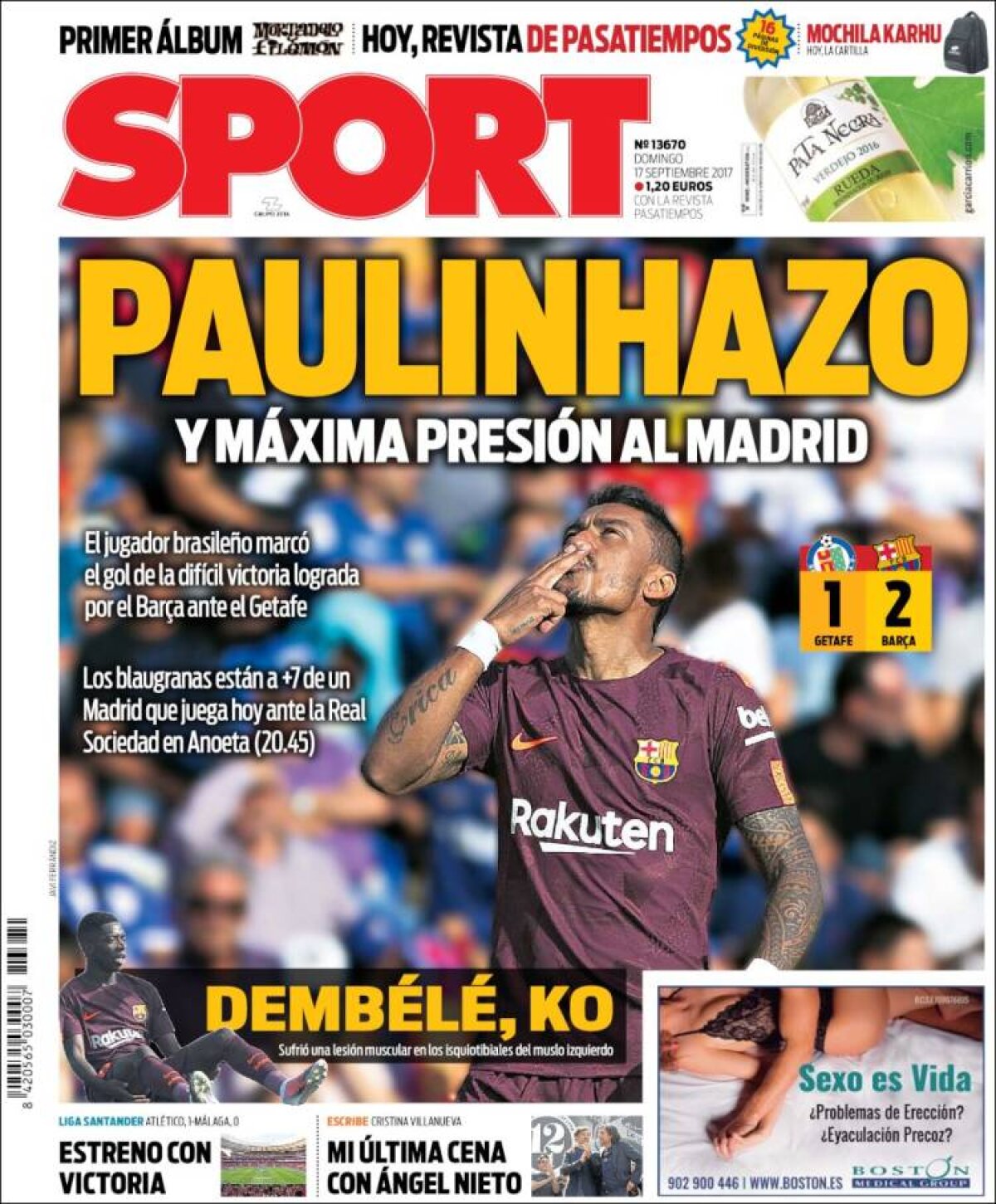 Ce scriu azi ziarele de sport din lume (17 septembrie 2017)